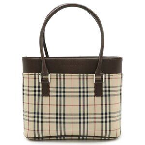 BURBERRY Black Leather Tote Bag